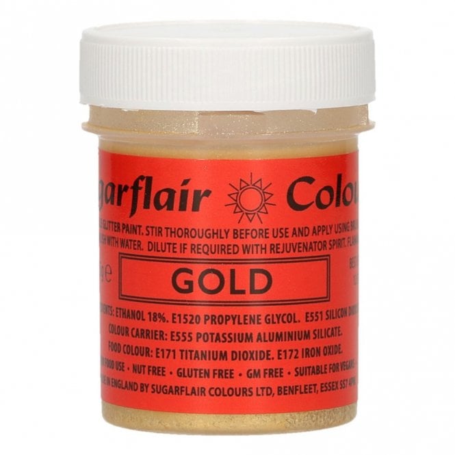 Sugarflair Colours Gold - Edible Glitter Paint 35g
