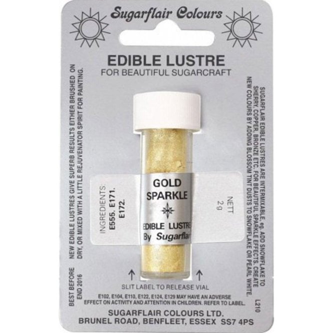 Sugarflair Colours Gold Sparkle - Edible Lustre Dusting Colour 2g