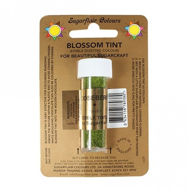 Sugarflair Colours Gooseberry - Blossom Tint Dusting Colour 7ml Vial