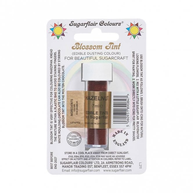 Sugarflair Colours Hazelnut - Blossom Tint Dusting Colour 7ml Vial