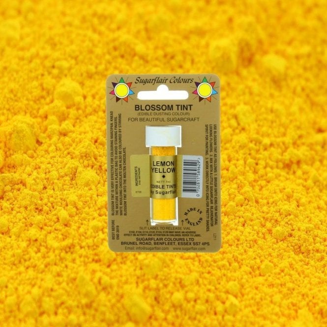 Sugarflair Colours Lemon Yellow - Blossom Tint Dusting Colour 7ml Vial