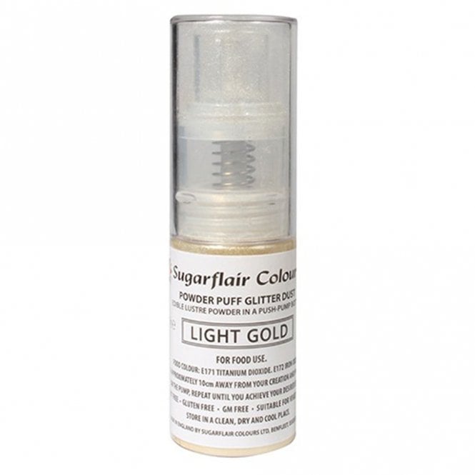 Sugarflair Colours Light Gold - Edible Lustre Pump Spray 10g