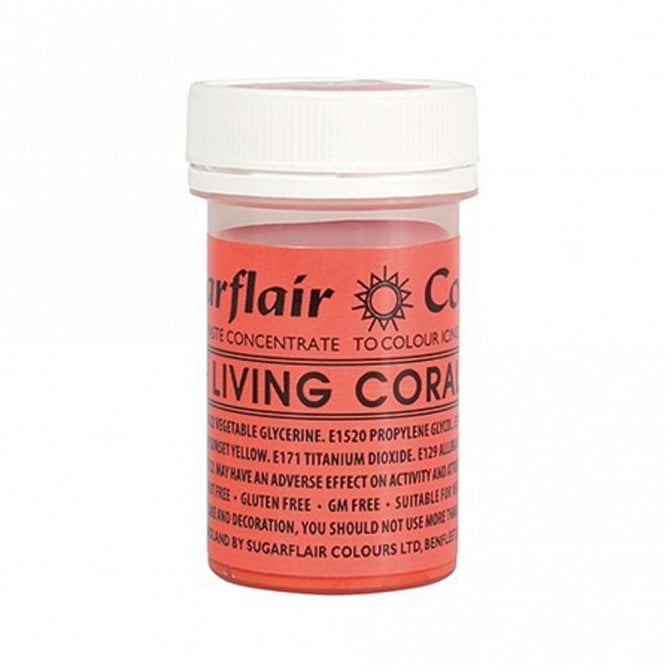 Sugarflair Colours Living Coral - Spectral Paste Gel Food/Icing Colouring