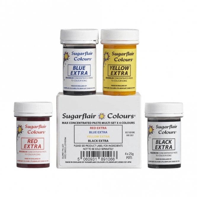 Sugarflair Colours Maximum Concentrated Set of 4