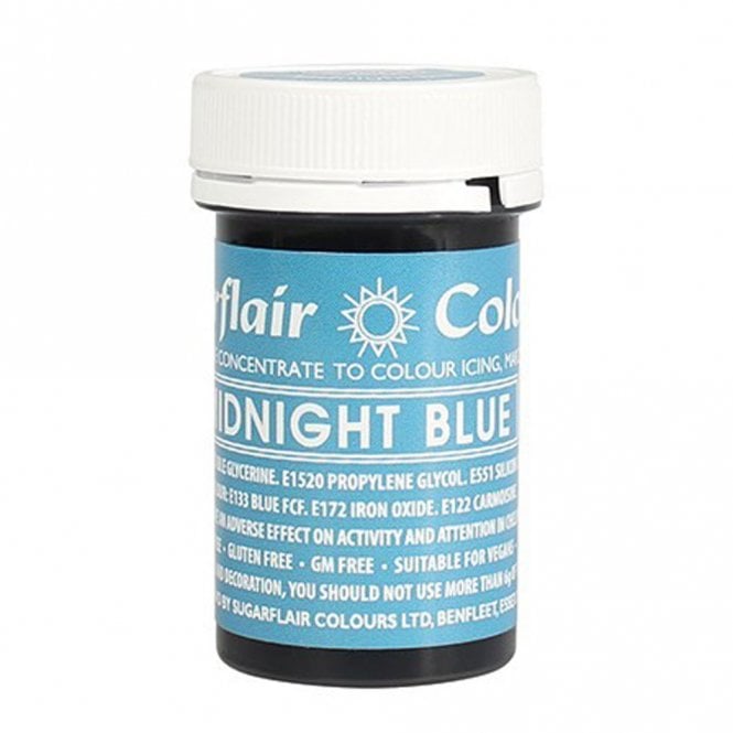 Sugarflair Colours Midnight Blue - Spectral Paste Gel Food/Icing Colouring