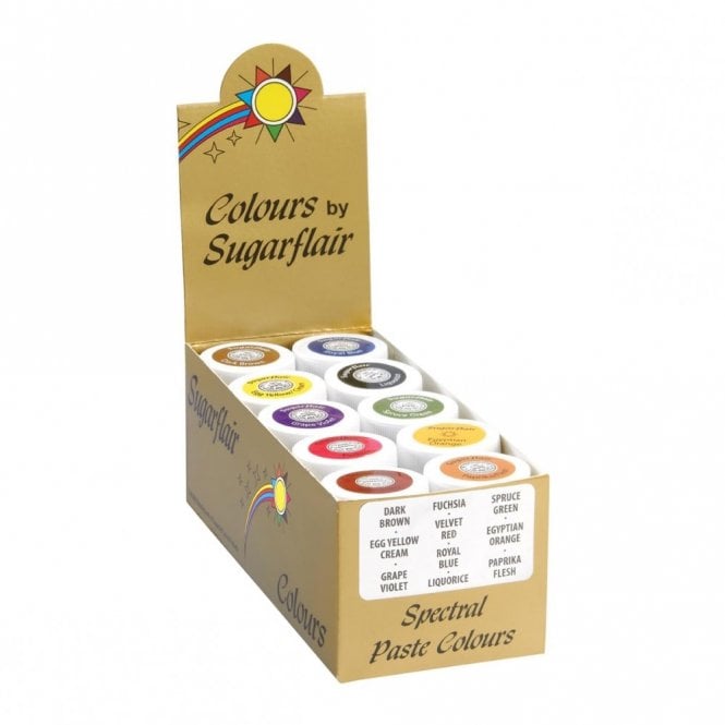 Sugarflair Colours Mixed Spectral Paste Set Of 10