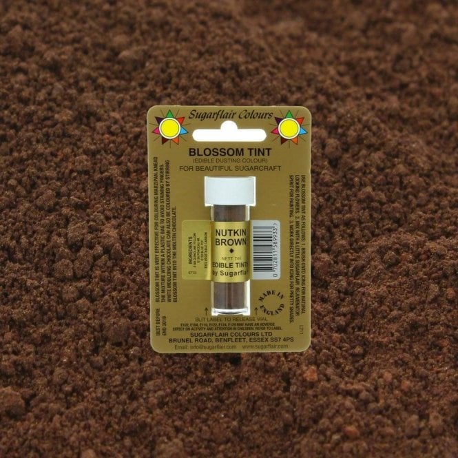 Sugarflair Colours Nutkin Brown - Blossom Tint Dusting Colour 7ml Vial