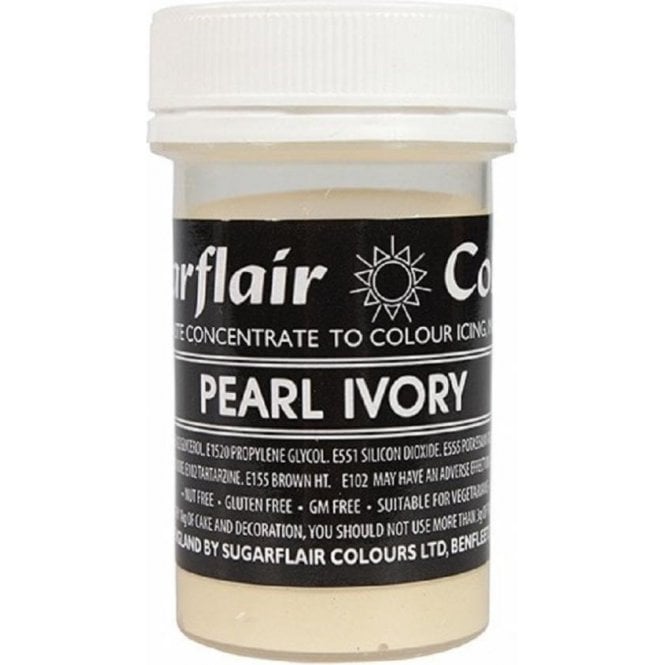 Sugarflair Colours Pearl/Ivory - Pastel Paste Gel Food/Icing Colouring