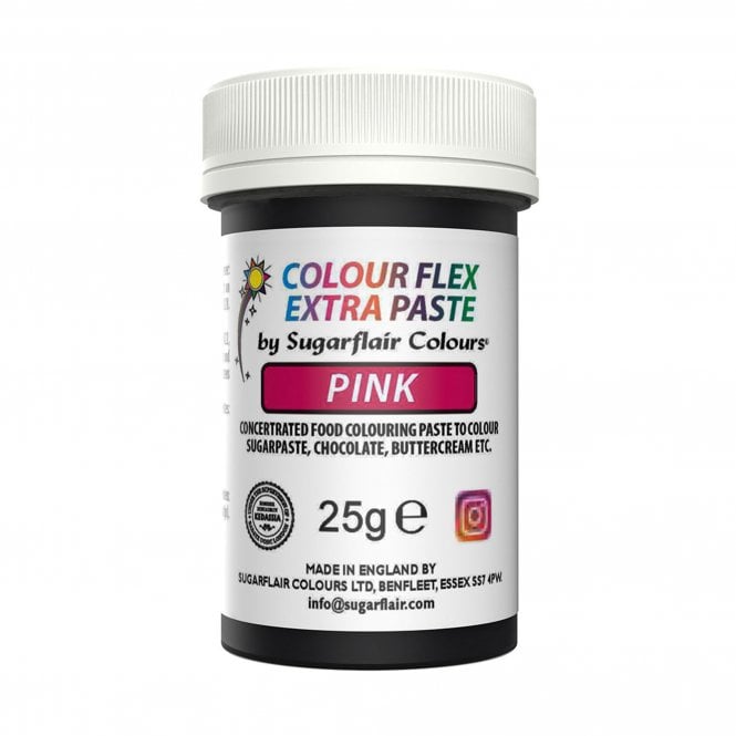 Sugarflair Colours Pink - Colour Flex Extra Paste 25g 