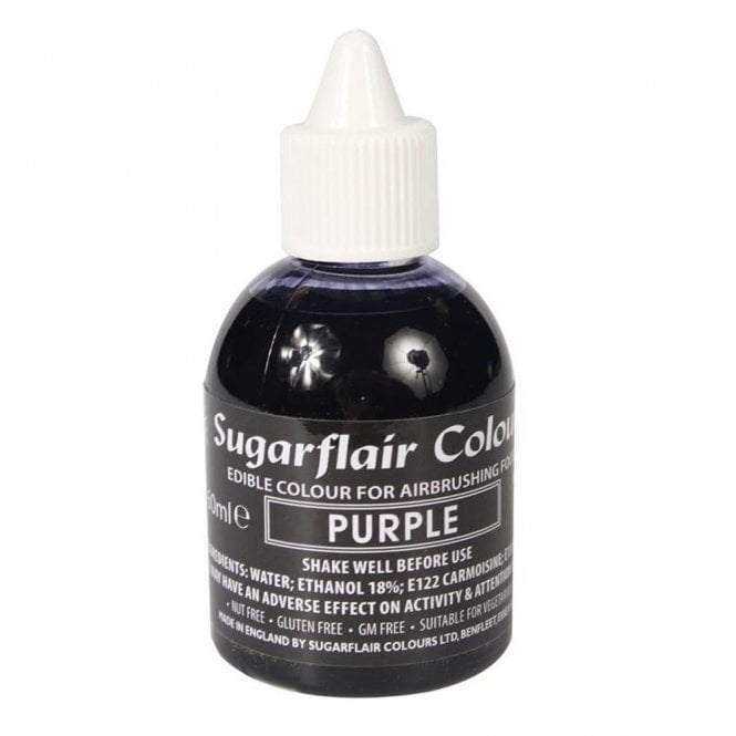 Sugarflair Colours Purple - Edible Airbrush Liquid Colouring 60ml