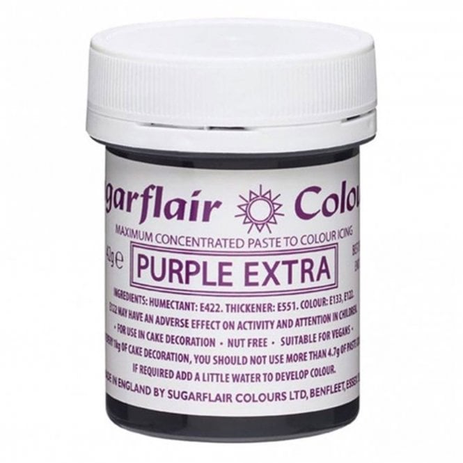 Sugarflair Colours Purple - Extra Concentrated Paste Gel Food / Icing Colourings 42g