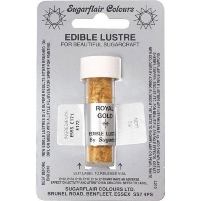 Sugarflair Colours Royal Gold - Edible Lustre Dusting Colour 2g