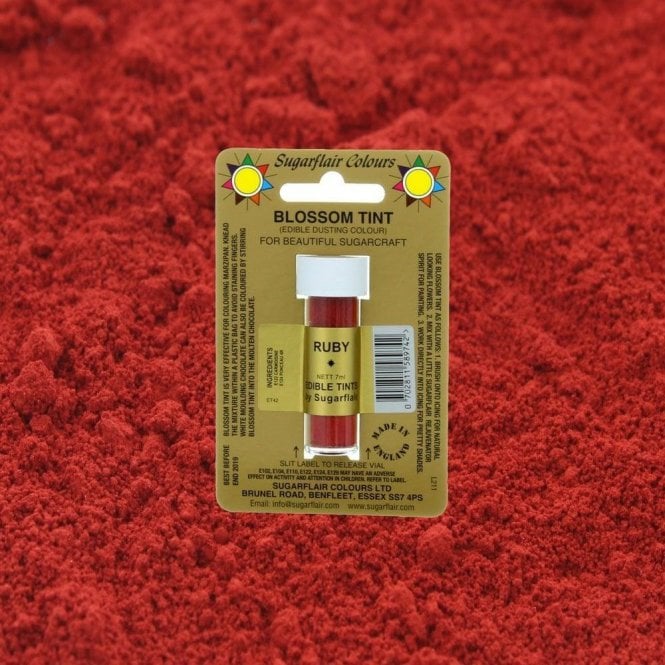 Sugarflair Colours Ruby - Blossom Tint Dusting Colour 7ml Vial