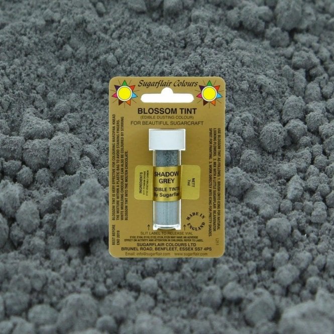 Sugarflair Colours Shadow Grey - Blossom Tint Dusting Colour 7ml Vial
