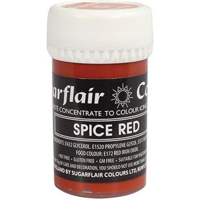 Sugarflair Colours Spice Red - Pastel Paste Gel Food/Icing Colouring