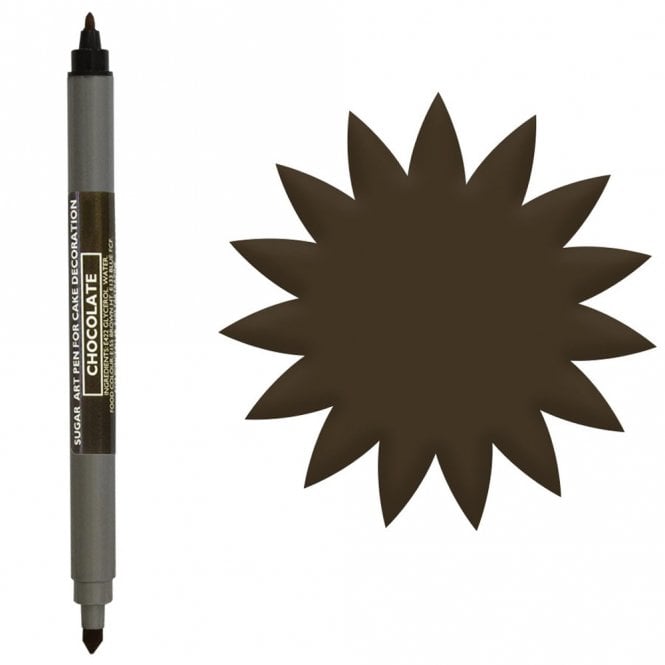 Sugarflair Colours Sugar-Art Double Ended Pen - Brown (formerly Chocolate)