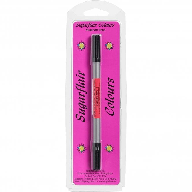 Sugarflair Colours Sugar-Art Edible Food Pen - Cherry Red