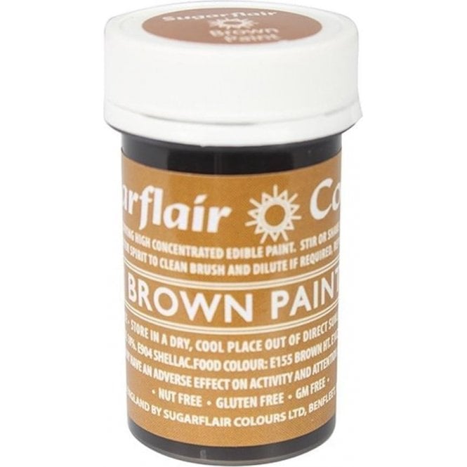 Sugarflair Colours SUGARFLAIR Brown - Edible Matt Paint 20g