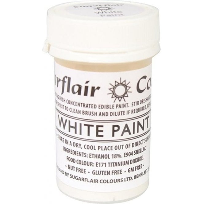 Sugarflair Colours SUGARFLAIR White - Edible Matt Paint 20g