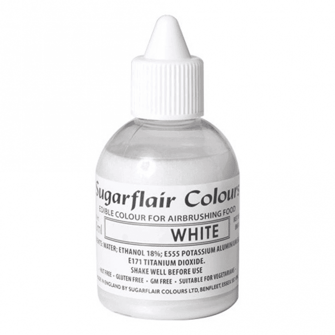 Sugarflair Colours White - Edible Airbrush Liquid Colouring 60ml