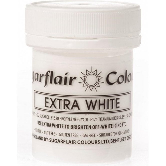 Sugarflair Colours White - Extra Concentrated Paste Gel Food / Icing Colourings