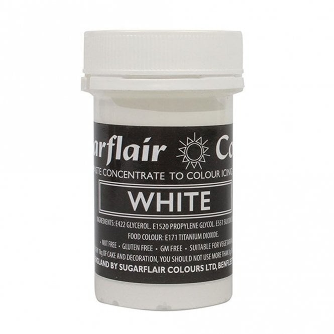 Sugarflair Colours White - Pastel Paste Gel Food/Icing Colouring
