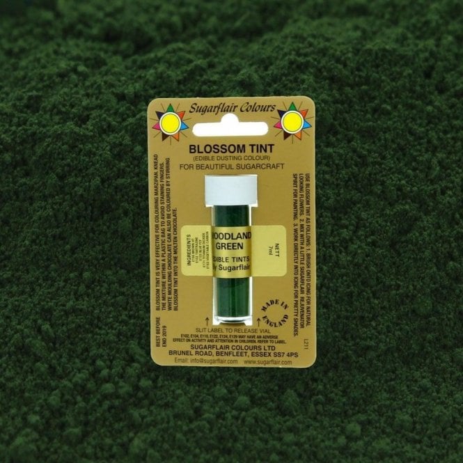 Sugarflair Colours Woodland Green - Blossom Tint Dusting Colour 7ml Vial