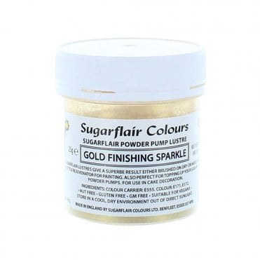 Sugarflair Powder Pump Lustre Gold Finishing Sparkle