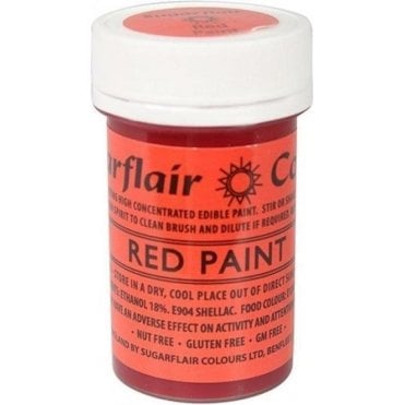 SUGARFLAIR Red - Edible Matt Paint 20g