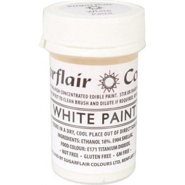 SUGARFLAIR White - Edible Matt Paint 20g