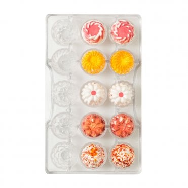 Summer Chocolate Polycarbonate Praline Mould - 15 Cavities