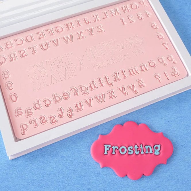 Sweet Stamps Frosting Multi Set - Stamp, 2 Tone & Cutters - Uppercase, Lowercase, Numbers & Symbols