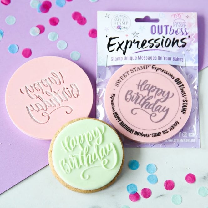 Sweet Stamps OutBoss Expressions - Elegant Happy Birthday