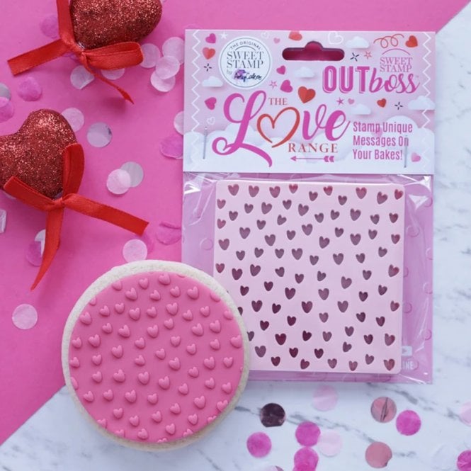 Sweet Stamps OUTboss Love - Cute Heart Pattern - Cookie Embosser
