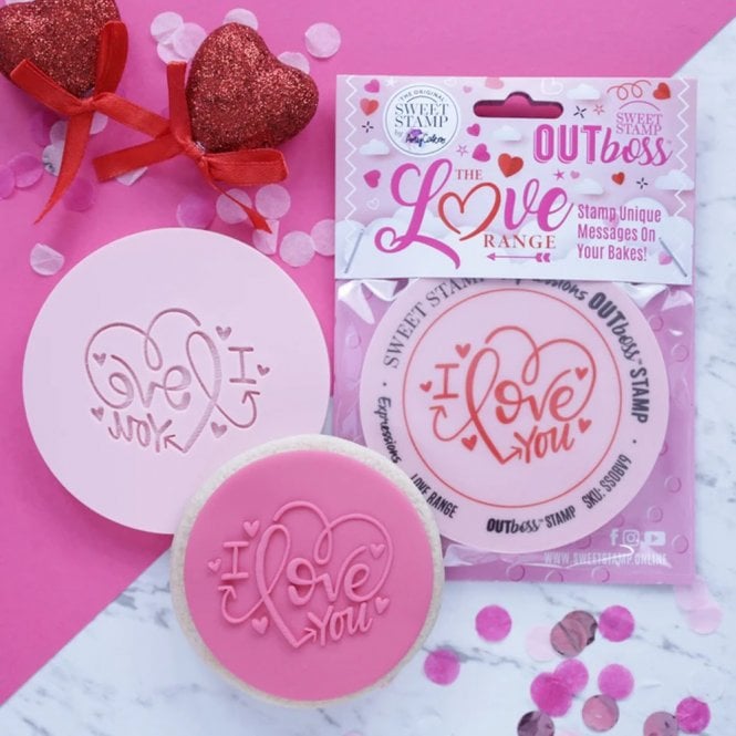 Sweet Stamps OUTboss Love - I Love You Heart - Cookie Embosser