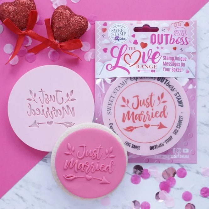 Sweet Stamps OUTboss Love - Just Married - Cookie Embosser