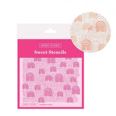 Sweet Stencil - Rainbow Polka