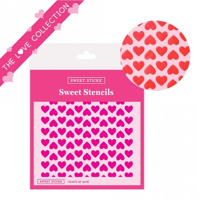 Sweet Sticks Hearts Be Mine Stencil