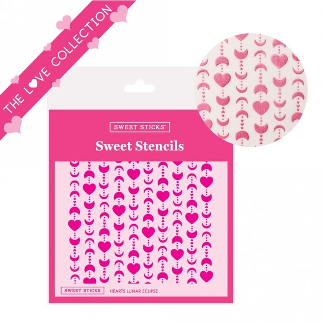 Sweet Sticks Hearts Lunar Eclipse Stencil