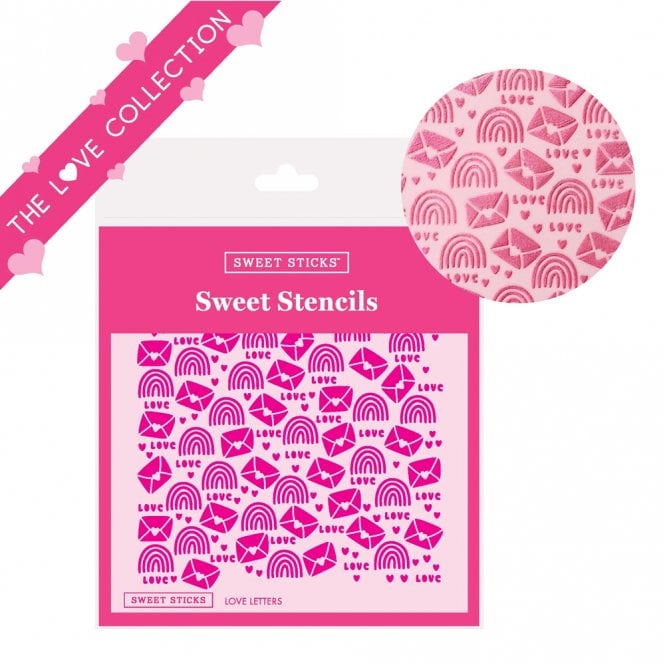 Sweet Sticks Love Letters Stencil