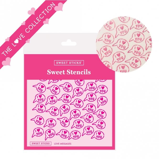 Sweet Sticks Love Messages Stencil