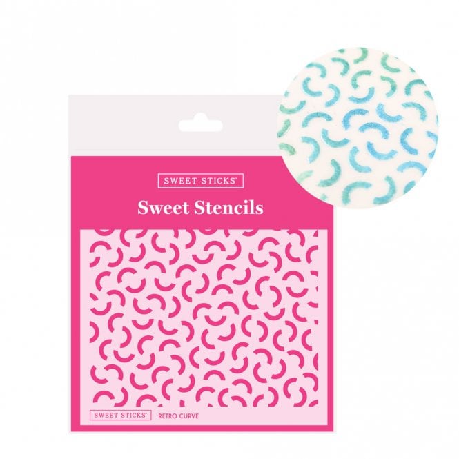 Sweet Sticks Sweet Stencil - Retro Curve