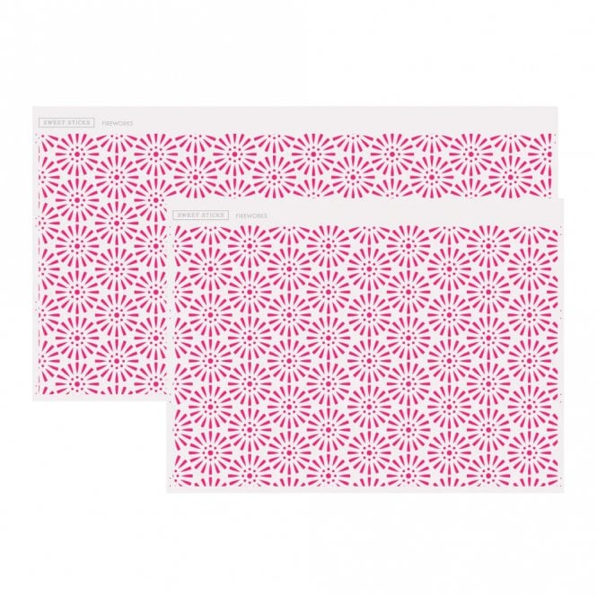 Sweet Sticks Two Part Cake Stencils - Fireworks