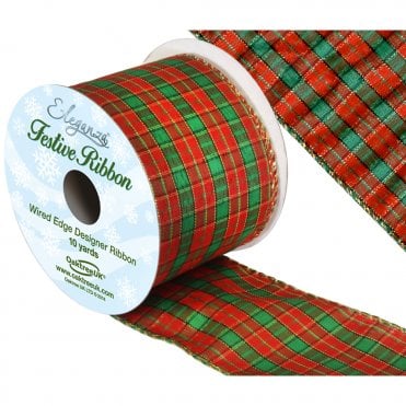 Tartan Wired Edge Pattern No. 271 10yds x 63mm