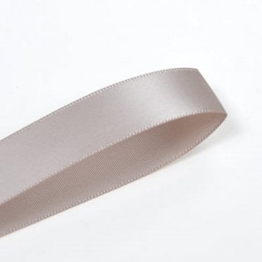 Taupe Double-Faced Satin Ribbon - 15mm