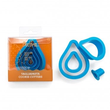 Tear Drop Cookie/Icing Cutters, Set of 4