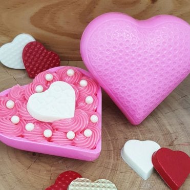 Textured Heart Drops Mould - 2 Cavity - Special Chocolate Mould