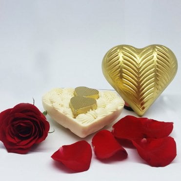 Textured Heart Plume Mould - 2 Cavity - Special Chocolate Mould