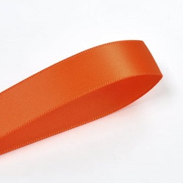 Torrid Orange Double-Faced Satin Ribbon - 25mm