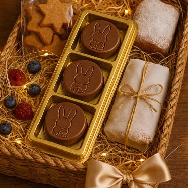 Trio of Treasures - Golden Box for Sweet Perfection (Pack of 10)